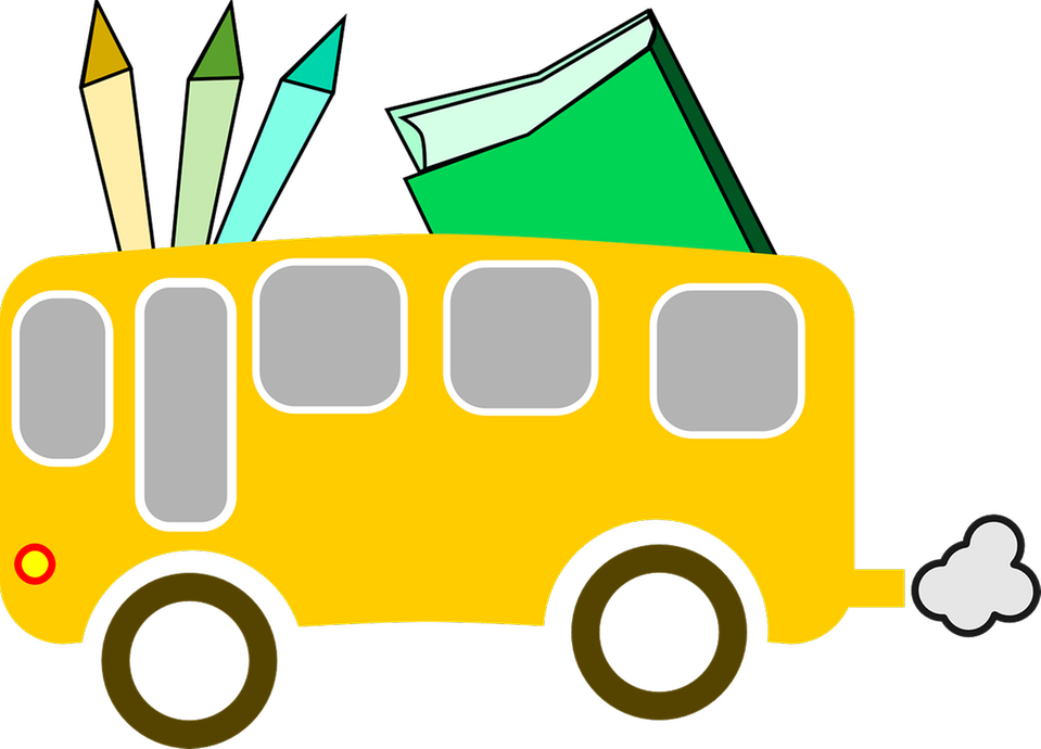 Illustration av skolbuss.