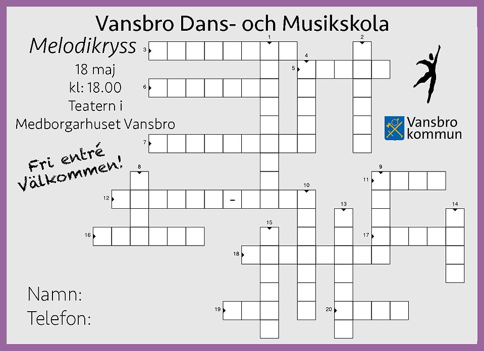 Melodikrysset -  Vansbro